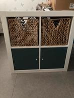 ikea open kast wit groen turkoois manden rieten deuren, Ophalen, Zo goed als nieuw