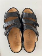 Finn comfort slippers zwart lak, verstelbaar maat 5, Ophalen of Verzenden, Gedragen, Zwart