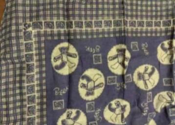Blauw - beige zakdoek, kleedje, doek met beren, beertjes beschikbaar voor biedingen