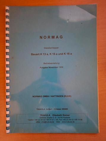 NORMAG Dieselschlepper K13a, K15a, K18a - 1956 beschikbaar voor biedingen