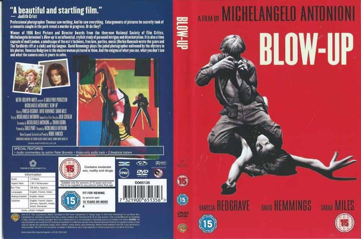 Blow-up 1966 DVD met David Hemmings, Vaness, Cd's en Dvd's, Dvd's | Klassiekers, Zo goed als nieuw, Komedie, 1980 tot heden, Alle leeftijden