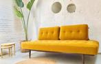 Retro vintage daybed - bank uit de jaren 50, okergeel, Huis en Inrichting, Banken | Sofa's en Chaises Longues, Ophalen, Gebruikt