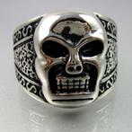 Skull ring Ø 20,7 mm, Sieraden, Tassen en Uiterlijk, Ringen, 20 of groter, Heer, Nieuw, Zilver