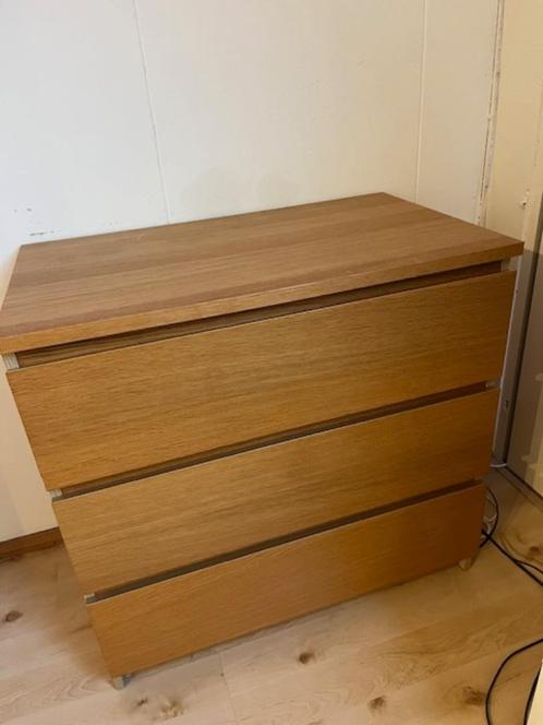 IKEA Malm ladenkast bruin (3 laden), Huis en Inrichting, Kasten | Ladekasten, Zo goed als nieuw, Minder dan 100 cm, 50 tot 100 cm
