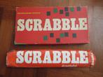 Scrabble + houten draaiplateau, Gebruikt, Ophalen of Verzenden, Een of twee spelers