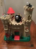 kasteel Medieval set en 6 figuren, Hobby en Vrije tijd, Modelbouw | Figuren en Diorama's, Ophalen, Zo goed als nieuw, 1:50 of kleiner