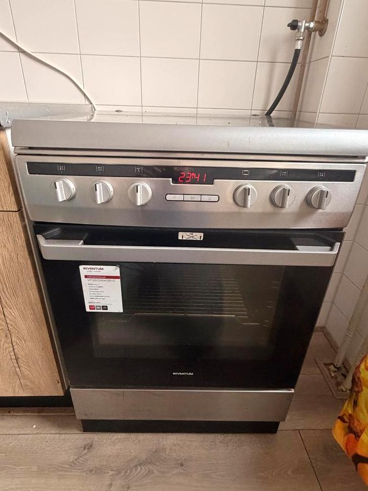 Inventum Fornuis - Gas - Vrijstaand, Witgoed en Apparatuur, Fornuizen, Gebruikt, Vrijstaand, Gas, 4 kookzones, 85 tot 90 cm, 60 cm of meer