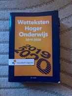 Wetteksten Hoger Onderwijs 2019-2020, Boeken, Studieboeken en Cursussen, Ophalen of Verzenden, Alpha, Zo goed als nieuw, HBO
