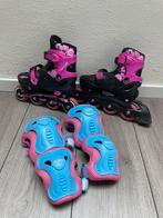 Skeelers maat 31-34 met elleboog en kniebeschermers, Ophalen of Verzenden, Verstelbaar, Gebruikt, Kinderen