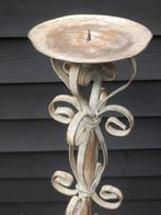Prachtige hoge oude metalen kandelaar, vloermodel, Antiek en Kunst, Curiosa en Brocante, Ophalen