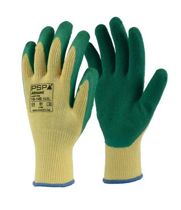 Werkhandschoenen PSP 10-140 Allround Latex Grip, Groen/Geel beschikbaar voor biedingen