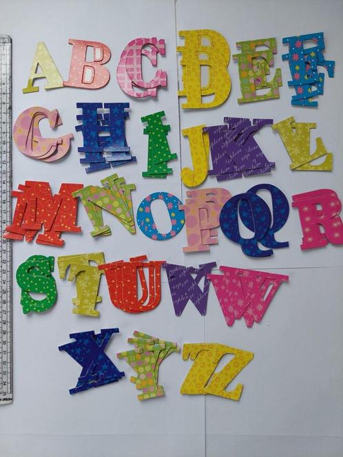 Colorful chipboard alfabet, Hobby en Vrije tijd, Scrapbooking, Nieuw, Overige merken, Ophalen
