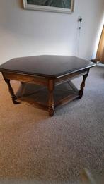 Zeshoekige Eiken Salontafel, Ophalen, 50 tot 100 cm, Eikenhout, Klassiek zonder tierelantijnen