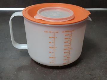 Tupperware vintage maatbeker 2 ltr mix n meet oranje beschikbaar voor biedingen