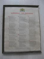 Wilhelmus van Nassouwe Nederlandsch Volkslied 1939, Verzamelen, Verzenden, Kaart, Foto of Prent