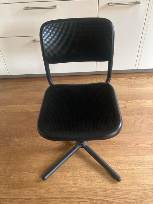 Zwarte Bureaustoel IKEA, Huis en Inrichting, Stoelen, Gebruikt, Eén, Kunststof, Zwart, Ophalen