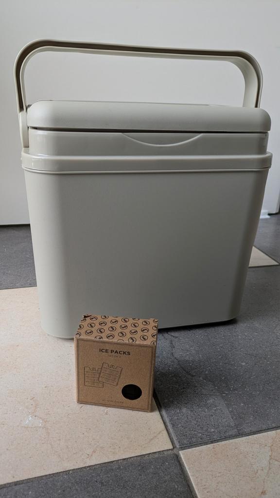 Norlander Koelbox 10L - Taupe, zo goed als nieuw!, Caravans en Kamperen, Koelboxen, Zo goed als nieuw, Koelbox, Koelelement, Ophalen