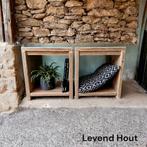 Nachtkastje bijzettafel steigerhout, Huis en Inrichting, Minder dan 45 cm, Nieuw, Ophalen of Verzenden, Minder dan 55 cm