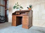 Antiek bureau rolluik eiken jaren 20/30 hout, Huis en Inrichting, Bureaus, Ophalen, Gebruikt, Bureau
