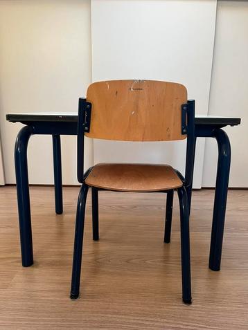 Vintage Marko schooltafel + stoel