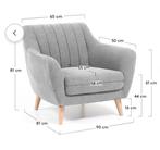 Kave Home  Off fauteuil, Ophalen, Gebruikt, Eén, Stof