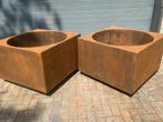 Setje Cortenstaal coating plantenbakken, Tuin en Terras, Bloembakken en Plantenbakken, Ophalen, 100 cm of meer, Nieuw, Overige vormen