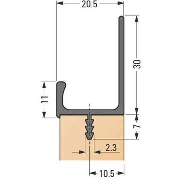 Aluminium greeplijsten Jota 2 (5 meter lang) beschikbaar voor biedingen