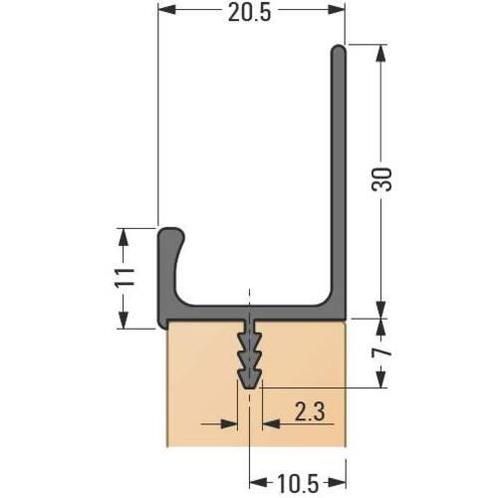 Aluminium greeplijsten Jota 2 (5 meter lang), Doe-het-zelf en Verbouw, Overige Doe-het-zelf en Verbouw, Nieuw, Ophalen