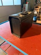 Vintage Leren Aktetas / Documentenkoffer met Slot, Gebruikt, Slot, Ophalen of Verzenden, Minder dan 35 cm