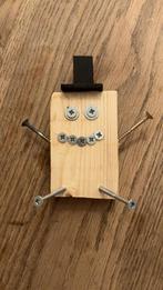 Leuk houten poppetje voor in de vensterbank, Antiek en Kunst, Ophalen of Verzenden