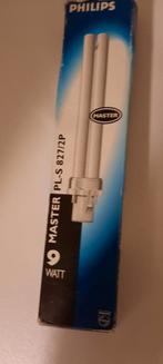 Philips master 9w PLS 2P 827, Ophalen of Verzenden, Zo goed als nieuw, Bipin of Steekvoet, Spaarlamp