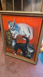 Zeer groot poezen schilderij, Ophalen