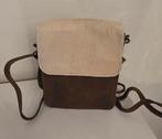 Bruin leren schoudertasje met vacht, Ophalen of Verzenden, Nieuw, Bruin, Schoudertasje