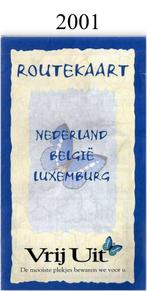 A4 plattegrond- routekaart benelux 2001, Gelezen, Ophalen of Verzenden
