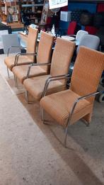 Lloyd Loom Stoelen - Set van 4, Ophalen, Gebruikt, Bruin, Lloyd Loom