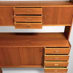 Prachtige teak fineren boekenkast uit Zweden, jaren '60, Mid- Century | Scandinavisch | Zweeds | Vintage, Gebruikt, 100 tot 150 cm