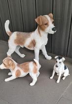 Jack russell tuinbeelden polyester, Tuin en Terras, Tuinbeelden, Ophalen, Kunststof