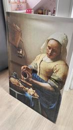 Het melkmeisje op canvas (110x60), Verzenden, Zo goed als nieuw, Schilderij, 75 cm of meer