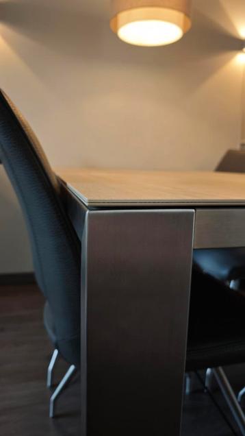 Luxe Musterring tafel - houtlook keramiek, 6 personen beschikbaar voor biedingen