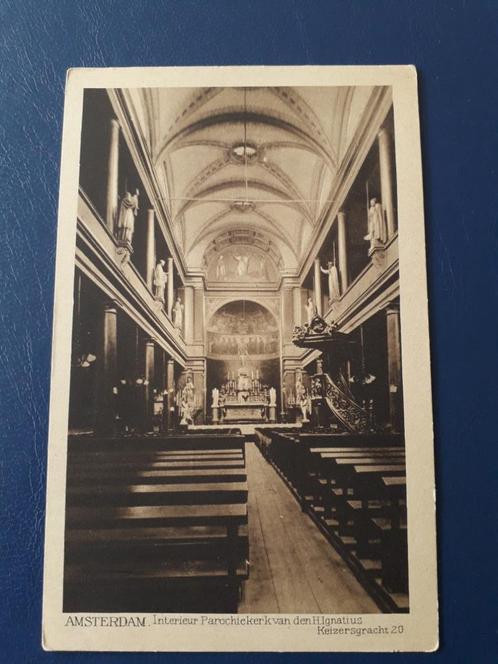Parochiekerk H Ignatius Interieur Keizersgracht Amsterdam 60, Verzamelen, Ansichtkaarten | Nederland, Ongelopen, Noord-Holland