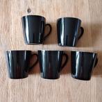 zwarte koffiekopjes, Huis en Inrichting, Keuken | Servies, Ophalen of Verzenden, Gebruikt, Overige stijlen, Kop(pen) en/of Schotel(s)