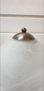 tafellamp messing met glazen kap, Ophalen of Verzenden, 'T Olde Gre-j, Info@toldegrej.nl, Endepoelstraat 20f Didam