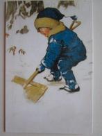 2 Kaart sneeuw scheppen, Verzenden, 1980 tot heden, Gelopen, Kinderen