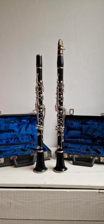 2 klarinetten in koffer 