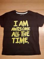 Blauw shirt korte mouw maat 104 I am awesome all the time, Ophalen of Verzenden, Zo goed als nieuw, Jongen, Shirt of Longsleeve