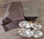Gucci sandalen Phyton maat 39,5 met originele doos+dustbag, Kleding | Dames, Schoenen, Beige, Sandalen of Muiltjes, Ophalen of Verzenden