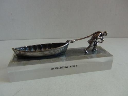 Miniatuur zilver S7d roeiboot man zilveren miniaturen gezegd, Antiek en Kunst, Antiek | Goud en Zilver, Zilver, Verzenden