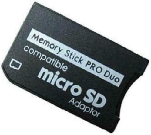 Memory Stick Pro Duo adapter met 16GB 16 GB Micro SD PSP, Audio, Tv en Foto, Fotografie | Geheugenkaarten, Nieuw, Memory stick