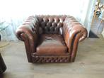 Chesterfield stoel / fauteuil, Ophalen, Gebruikt, 100 tot 125 cm, Leer