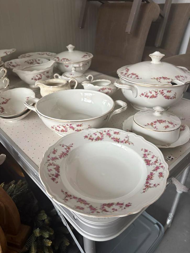 Compleet Epiag Servies met Bloemmotief, Antiek en Kunst, Antiek | Servies compleet, Ophalen